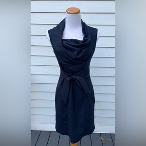 Anthropologie C. Luce Navy Cowl Neck Cocktail Dress- size M